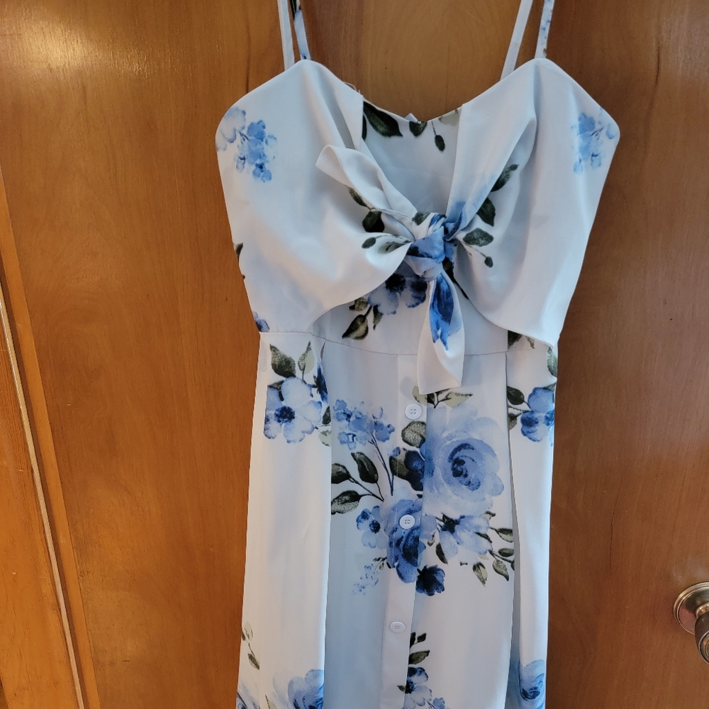 Floral blue maternity Dress